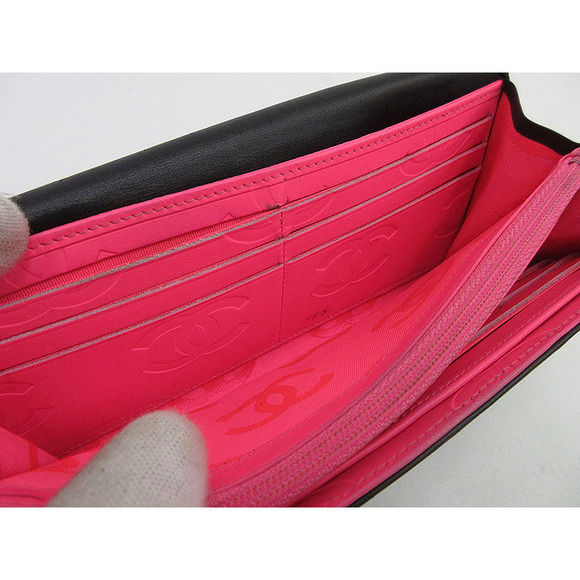 CHANEL Cambon Line Long Wallet Black Leather - Picture 10 of 10